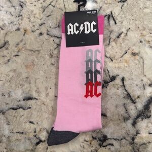 AC/DC Pink Casual Socks - Size 7-12